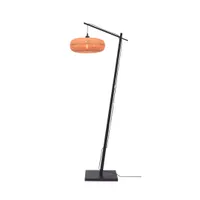 GOOD&MOJO - Stehleuchte Palawan - Bambus Schwarz/Natürlich - 68x40x176cm für Wohnzimmer, Schlafzimmer