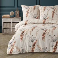 Bettwäsche Bettbezug 200x220 cm, Kopfkissenbezug 80x80 cm 3 teilig Deckenbezug Set aus 80% Baumwolle, 20% Polyester mit Reissverschluss - Buymax®