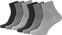 6 Paar Damen und Herren Kurzschaft Diabetiker Socken – Ohne Gummibund venenfreundlich - Grau - 39/42