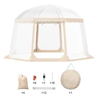 VEVOR Sportzelt, 8–10 Personen, sofort einsatzbereites Pop-Up-Zelt, wetterfestes Pod, Outdoor-Bubble-Zelt mit klarer Sicht, klimatisiertes Vordach für Fußball, Football, Softball und andere