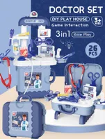 D&I Arztkoffer 3in1 Rollenspiel Doktorset Doktorspiele mobiles Arzt Set mehrteilig / Kinderspielzeug für Kinder ab 3 Jahre