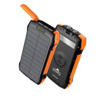 Pacificae® Solar Powerbank 30000mAh Wasserdichtes Solar Ladegerät USB Externer Akku mit 2 Outputs, Power Bank für Smartphones, Tablets und mehr