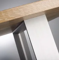 HOOZ 4x Möbelfüße Holz Hell 20 cm Tischbein