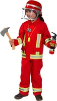 Kinderkostüm Feuerwehr Junge rot 104