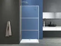 Walk In Dusche mit 3 teiligem Rahmen chrom 90x195cm