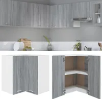 vidaXL Eck-Hängeschrank Lyon Grau Sonoma 57x57x60 cm Holzwerkstoff