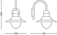 Philips myGarden 0165252PN Wandleuchte, 1-flammig, E27, anthrazit