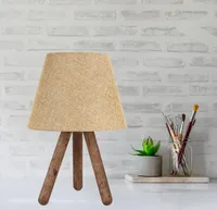 Opviq, AYD, 22 x 33 cm, Schirmlampe, Beige,Braun, 100% PVC