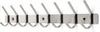 TOJ Living Szafa ścienna - 62CM - 16 haczyków - Haczyki na płaszcze - Haczyki na garderobę - Haczyki ścienne na płaszcze - Szafa - Szafa ścienna - Wieszak ścienny na szafę - Haczyki ścienne na szafę - Edelstahl - Silber