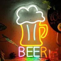 Led nápisy Beer Bar Sign Neon Sign Led Neon Sign Illuminated Sign Herní místnost dekorace pro Vánoce narozeniny Svatební party Nástěnné dekorace