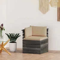 The Living Store Zahradní rohová pohovka z palet s polštáři borovicové dřevo
