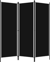 vidaXL 3-tlg. Raumteiler Schwarz 150x180 cm