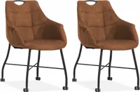 Esszimmerstuhl Promise - Cognac (2er-Set)