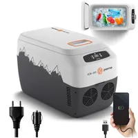 PEME Ice-on 30litrový elektrický chladicí box pro chlazení a udržování tepla, mobilní chladnička 12/230V, připojení USB, ekologický režim, pro kempování a auto