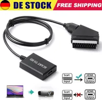 SCART zu auf HDMI Konverter Kabel Video Audio Adapter USB Wandler für DVD HD TV