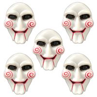 5er Set Jigsaw Maske | Jig Saw Fasching Karneval Filmmaske | Halloween Chucky Horror Gesichtsmaske