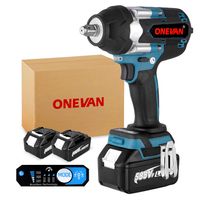 ONEVAN 1800N.M krouticí moment Bezkartáčový elektrický rázový utahovák Akumulátorový šroubovák Power Tool Lithium-Ion Battery For Makita 18V Battery