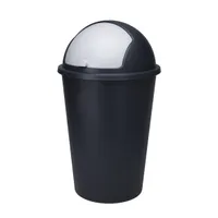 Série v černé barvě: Odpadkový koš XXL 50 litrů - Barva: černá