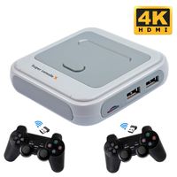 Super Console X-Videospielkonsole über 41.000 Spielen mit 2 drahtlosen Gamepads, Spielekonsolen für 4K-TV-Unterstützung, HDMI / AV-Ausgang, Unterstützung für 5 Spieler, 128G