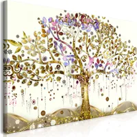 Wandbild Mega XXXL Gustav Klimt Baum des Lebens 250x125 cm Einteiliger XXL-Format Kunstdruck zur Selbstmontage Leinwandbilder moderne Bilder DIY Wanddekoration Wohnung Deko l-A-0009-ak-e