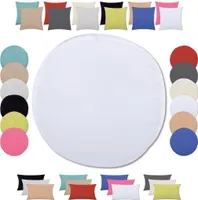 Kissenhülle (Serie Ellen) Ø 60cm Zierkissenhülle Dekokissenhülle Dekokissen, Farbe: Weiß