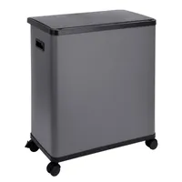 SVITA SR2X30 Sensormülleimer Abfalleimer 2fach 60l inkl. Inneneimer Räder Grau