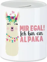 Mir Egal Ich Bin Ein Alpaka Spardose Süßes Alpaka Motiv Geschenkidee Alpaka-Fans
