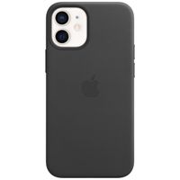 Apple Leather Case iPhone 12 Mini schwarz