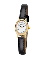 Regent Damenarmbanduhr F977 Leder vergoldet