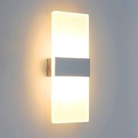 Wandleuchte Innen 12W Wandlampe LED Acryl Wandbeleuchtung Modern für Wohnzimmer Schlafzimmer Treppenhaus Flur Kaltes Weiß