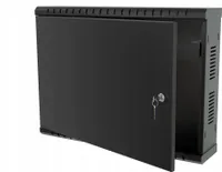 Szafa Rack 19'' 2U 120 mm Wisząca Cctv Dvr Stalflex Czarna Regulowana