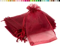 Organzabeutel 7x9cm, 10 Stück, Farbauswahl:weinrot / bordeaux 270
