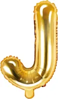 Balon foliowy Litera J 35cm złoty na ślub urodziny