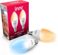 Innr Zigbee E14 LED Warm- bis kaltweiß, Dimmbar, Smart Lampe, Funktioniert mit Hue* und Amazon Echo (4th Gen), 520 Lumen, Ambiance, 2-Pack, RB 247 T-2