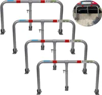 4x Parkplatzsperre abschließbar 43 x 80 cm Parkplatzbügel Sperrbügel Parkplatzblockierer Parkbügel Poller