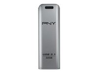PNY FD32GESTEEL31G-EF - 32 GB - 3.2 Gen 1 (3.1 Gen 1) - 20 MB/s - Dia - Edelstahl