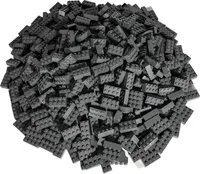LEGO® 2x4 kocky Vysoké kocky Tmavo šedá - 3001 NEW! Množstvo 100x
