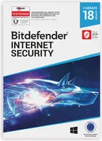 Bitdefender Internet Security 3 Geräte/ 18Mo DACH Code inBox