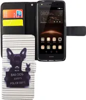 Handyhülle Tasche für Handy Huawei Y5 II / 2 Böser Hund Weiß