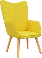 vidaXL Relaxační křeslo s taburetem Hořčicově žlutá tkanina