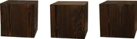 Holzblock 20x20x20cm Satz von Drei - Holzständer Deko – Holz Blumenständer - Baumstamm Deko zum Haus – Holzdeko - Blumensäule Holz - Blumenhocker Holz