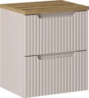 Waschtischunterschrank 50cm, kaschmir und Eiche, NEWPORT-56-CASHMERE