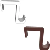 Design Stabiler Fensterhaken für Deko - für Fensterdicke 17-20mm - Dekohaken kurz, Farbe:Weiß, Anzahl:10 Stück