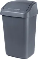 orthex Schwingdeckel-Abfalleimer 10 Liter dunkelgrau
