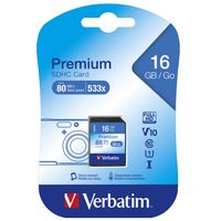 Verbatim - Flash-Speicherkarte - 16 GB - Class 10 - SDHC