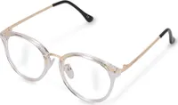 Navaris Retro Brille ohne Sehstärke - Damen Herren Vintage 50er Nerd Brille - Nerdbrille ohne Stärke - mit Metallbügeln
