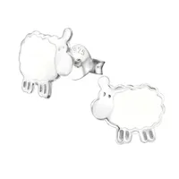 Schaf Ohrringe aus 925 Silber Ohrstecker
