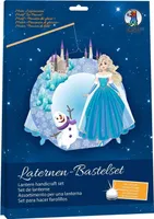 Ursus 18760001F - Laternen Bastelset Eisprinzessin, Laternen Stanzteil, Bastelkarton 220 g/m², Transparentpapier 115 g/m², 2 Stanzbögen, Laternentragebügel, Laternen Holzstab, Zubehör