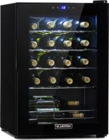 Klarstein Weinkühlschrank, 1 Zonen Getränkekühlschrank Klein, Kleiner Weinschrank 53L, Wein-Kühlschrank Klein mit Glastür, Indoor/Outdoor Flaschenkühlschrank, Wine Fridge 5-18°C, 20 Flaschen
