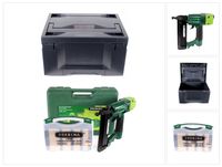 Prebena 2XR-J50 Luftdruck Druckluftnagler 4 - 7 Bar + Koffer + 8000x J-BOX Stauchkopfnägel / Brads + Makbox